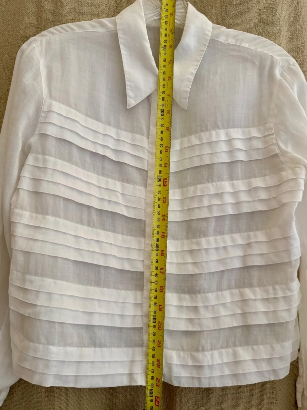 Vintage Chanel Paris Pleated Shirt Small